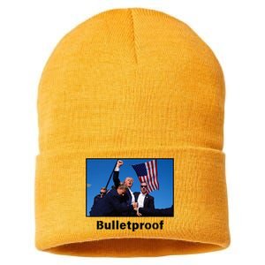 Donald Trump Bulletproof 2024 Presidential Candidate 45 Sustainable Knit Beanie