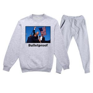 Donald Trump Bulletproof 2024 Presidential Candidate 45 Premium Crewneck Sweatsuit Set