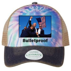 Donald Trump Bulletproof 2024 Presidential Candidate 45 Legacy Tie Dye Trucker Hat