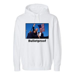 Donald Trump Bulletproof 2024 Presidential Candidate 45 Garment-Dyed Fleece Hoodie