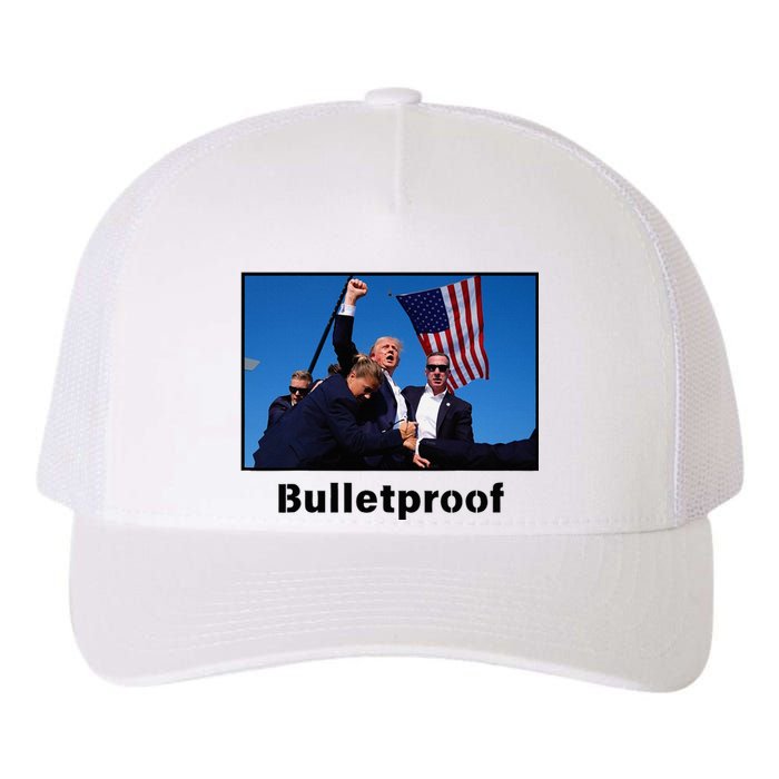 Donald Trump Bulletproof 2024 Presidential Candidate 45 Yupoong Adult 5-Panel Trucker Hat