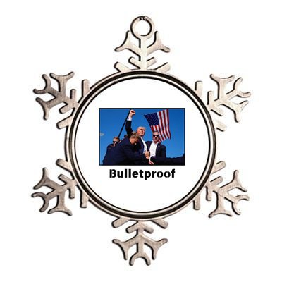 Donald Trump Bulletproof 2024 Presidential Candidate 45 Metallic Star Ornament