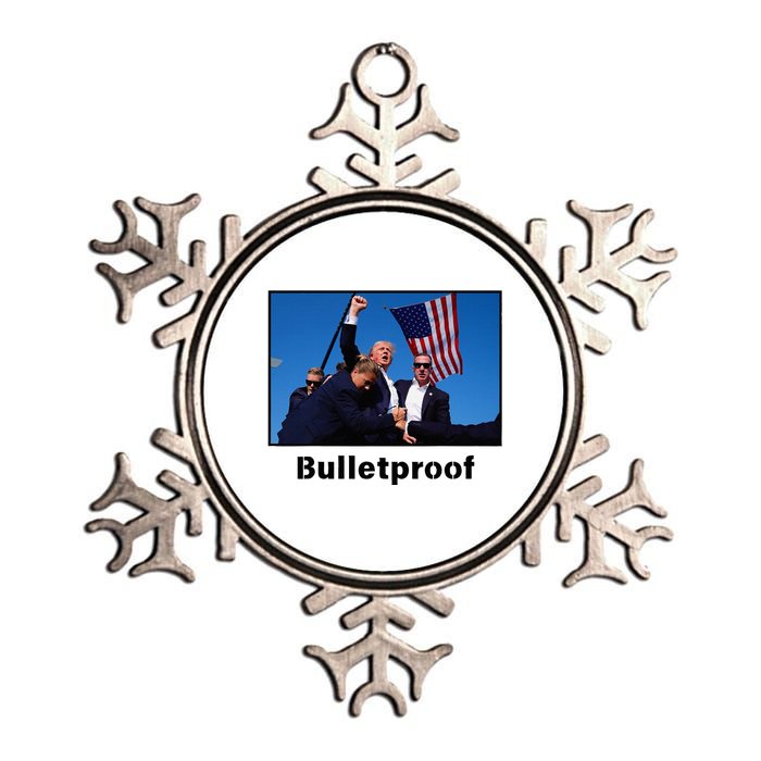 Donald Trump Bulletproof 2024 Presidential Candidate 45 Metallic Star Ornament