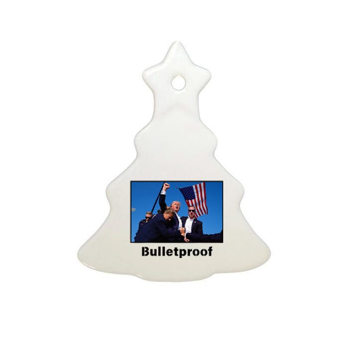 Donald Trump Bulletproof 2024 Presidential Candidate 45 Ceramic Tree Ornament