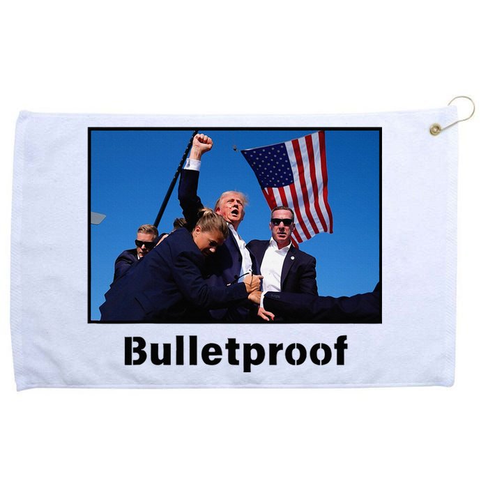 Donald Trump Bulletproof 2024 Presidential Candidate 45 Grommeted Golf Towel