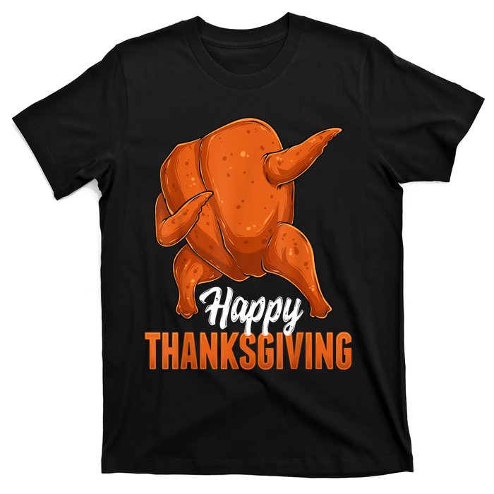 Dabbing Turkey Breast Thanksgiving Funny Dance T-Shirt