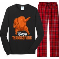 Dabbing Turkey Breast Thanksgiving Funny Dance Long Sleeve Pajama Set