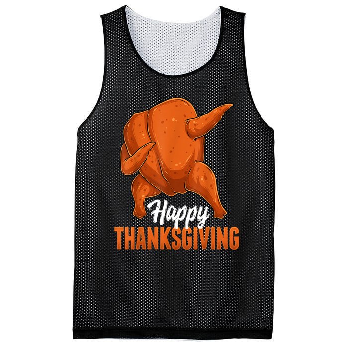 Dabbing Turkey Breast Thanksgiving Funny Dance Mesh Reversible Basketball Jersey Tank