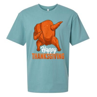 Dabbing Turkey Breast Thanksgiving Funny Dance Sueded Cloud Jersey T-Shirt