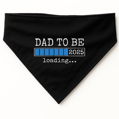 Dad To Be 2025 Dad Est 2025 Daddy To Be Promoted To Daddy USA-Made Doggie Bandana