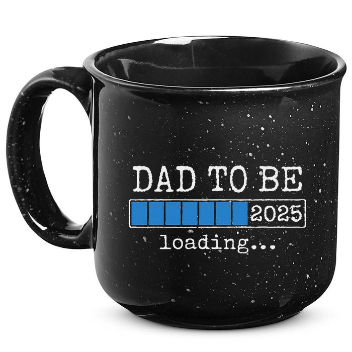 Dad To Be 2025 Dad Est 2025 Daddy To Be Promoted To Daddy 15oz Campfire Ceramic Mug