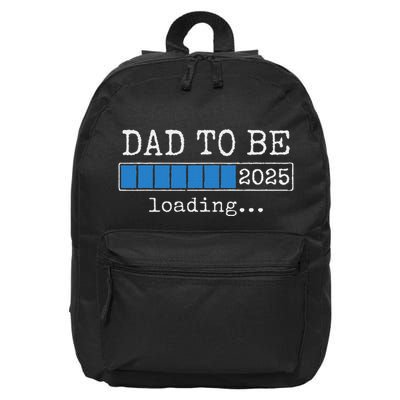 Dad To Be 2025 Dad Est 2025 Daddy To Be Promoted To Daddy 16 in Basic Backpack