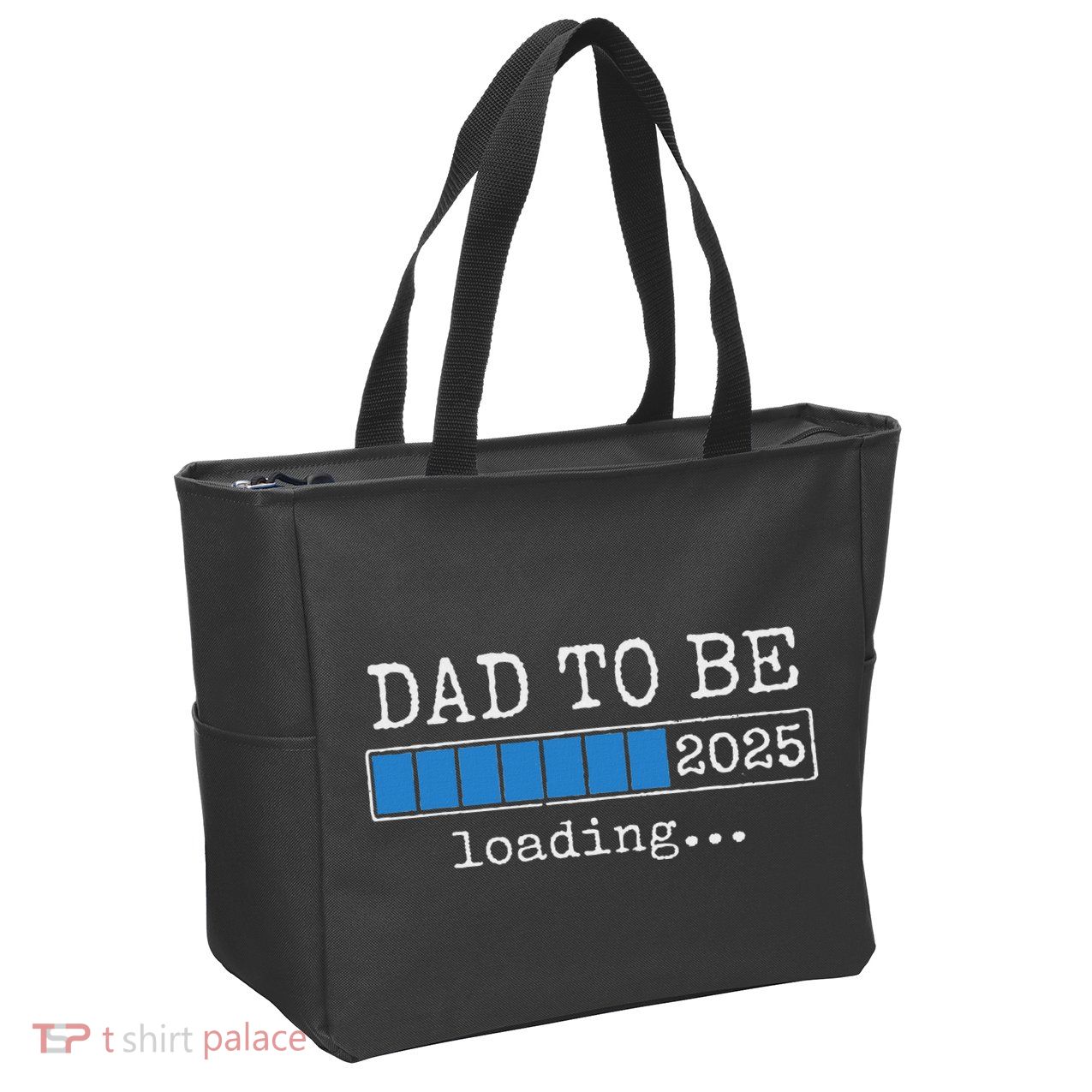 Dad To Be 2025 Dad Est 2025 Daddy To Be Promoted To Daddy Zip Tote Bag