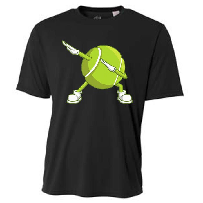 Dabbing Tennis Ball Funny Dab Dance Racket Game Outfit Cooling Performance Crew T-Shirt