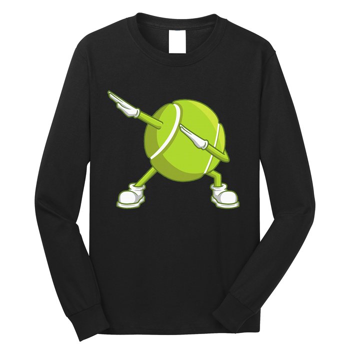 Dabbing Tennis Ball Funny Dab Dance Racket Game Outfit Long Sleeve Shirt