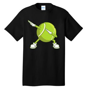 Dabbing Tennis Ball Funny Dab Dance Racket Game Outfit Tall T-Shirt