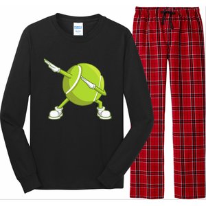 Dabbing Tennis Ball Funny Dab Dance Racket Game Outfit Long Sleeve Pajama Set