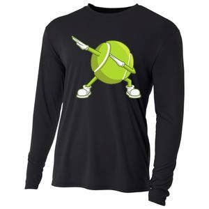 Dabbing Tennis Ball Funny Dab Dance Racket Game Outfit Cooling Performance Long Sleeve Crew