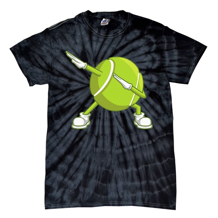 Dabbing Tennis Ball Funny Dab Dance Racket Game Outfit Tie-Dye T-Shirt