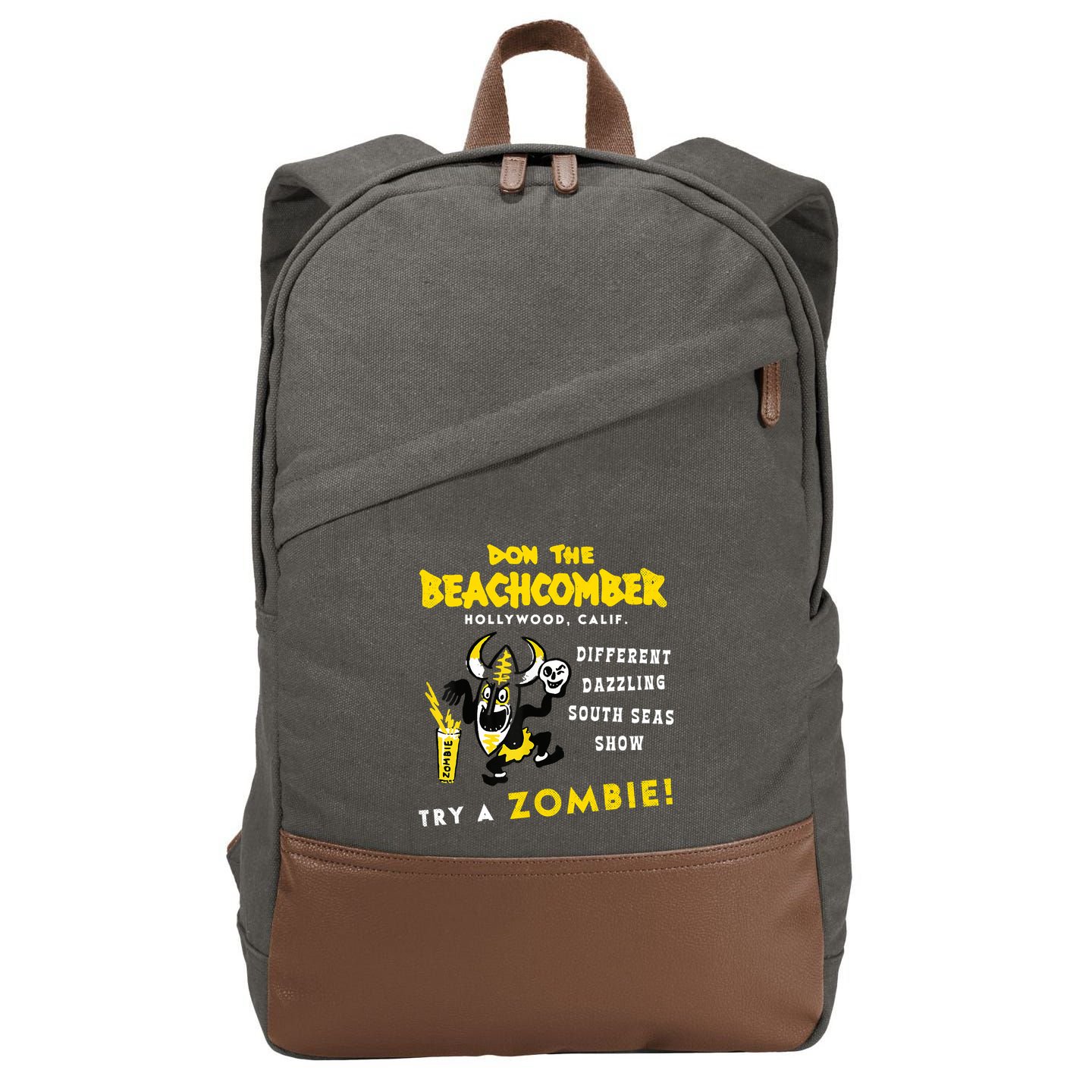 Don The Beachcomber Hollywood, CA Vintage Unisex Cotton Canvas Backpack