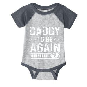 Daddy To Be Again New Dad Announcement Infant Baby Jersey Bodysuit