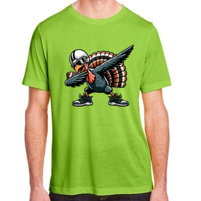 Dabbing Turkey Bowl Football Thanksgiving Gift Adult ChromaSoft Performance T-Shirt