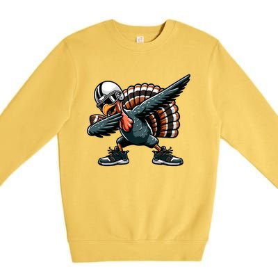 Dabbing Turkey Bowl Football Thanksgiving Gift Premium Crewneck Sweatshirt