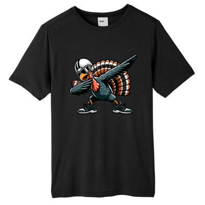 Dabbing Turkey Bowl Football Thanksgiving Gift Tall Fusion ChromaSoft Performance T-Shirt