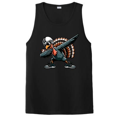 Dabbing Turkey Bowl Football Thanksgiving Gift PosiCharge Competitor Tank