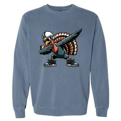 Dabbing Turkey Bowl Football Thanksgiving Gift Garment-Dyed Sweatshirt