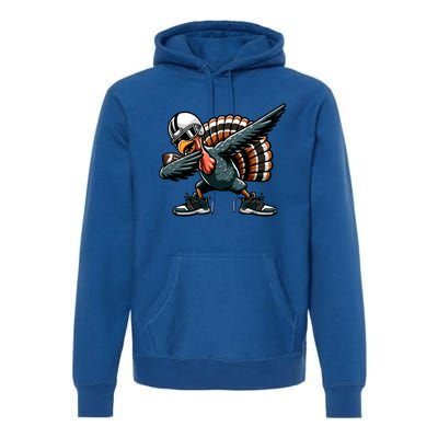 Dabbing Turkey Bowl Football Thanksgiving Gift Premium Hoodie