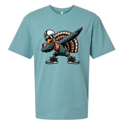 Dabbing Turkey Bowl Football Thanksgiving Gift Sueded Cloud Jersey T-Shirt