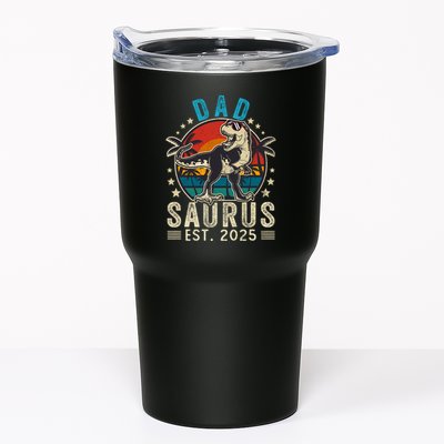 Dad To Be 2025 Dad Saurus Dinosaur Promoted To Daddy 2025 Tumbler