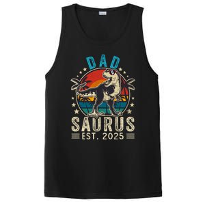 Dad To Be 2025 Dad Saurus Dinosaur Promoted To Daddy 2025 PosiCharge Competitor Tank