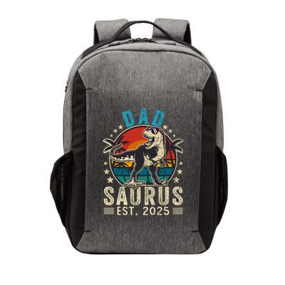 Dad To Be 2025 Dad Saurus Dinosaur Promoted To Daddy 2025 Vector Backpack