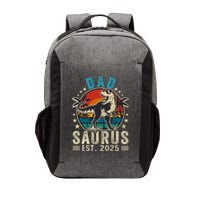 Dad To Be 2025 Dad Saurus Dinosaur Promoted To Daddy 2025 Vector Backpack