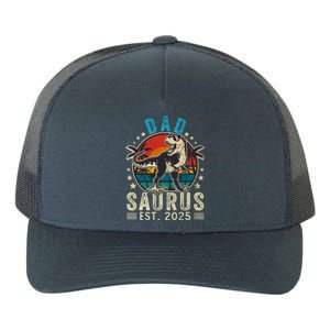 Dad To Be 2025 Dad Saurus Dinosaur Promoted To Daddy 2025 Yupoong Adult 5-Panel Trucker Hat