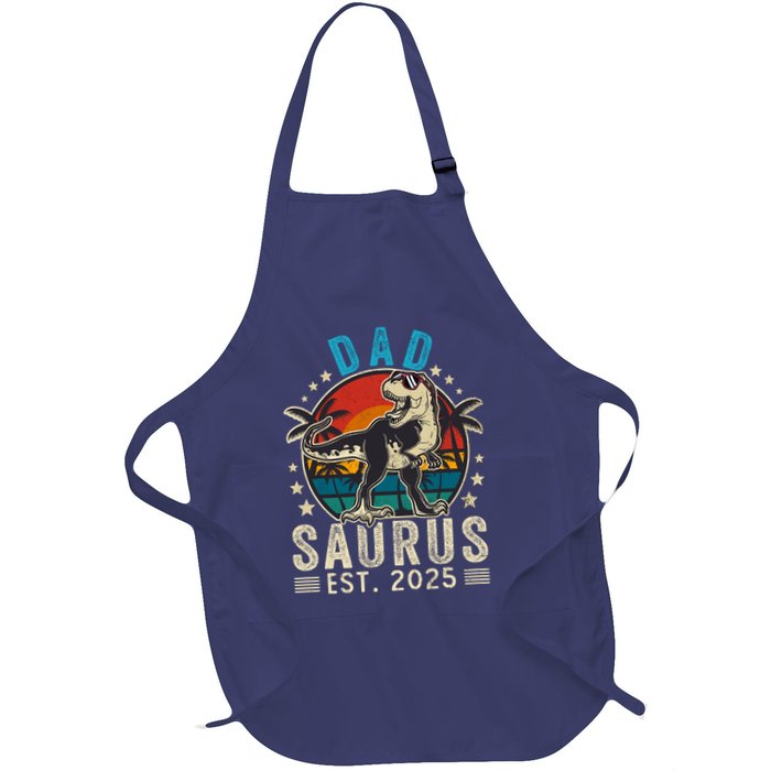 Dad To Be 2025 Dad Saurus Dinosaur Promoted To Daddy 2025 Apron