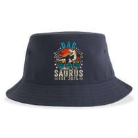 Dad To Be 2025 Dad Saurus Dinosaur Promoted To Daddy 2025 Sustainable Bucket Hat