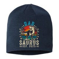 Dad To Be 2025 Dad Saurus Dinosaur Promoted To Daddy 2025 Sustainable Beanie