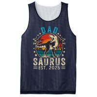 Dad To Be 2025 Dad Saurus Dinosaur Promoted To Daddy 2025 Mesh Reversible Basketball Jersey Tank