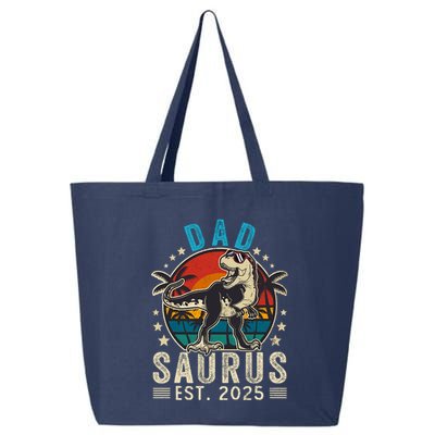 Dad To Be 2025 Dad Saurus Dinosaur Promoted To Daddy 2025 25L Jumbo Tote
