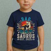 Dad To Be 2025 Dad Saurus Dinosaur Promoted To Daddy 2025 Toddler T-Shirt