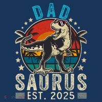 Dad To Be 2025 Dad Saurus Dinosaur Promoted To Daddy 2025 Short Acrylic Beanie