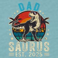 Dad To Be 2025 Dad Saurus Dinosaur Promoted To Daddy 2025 Sueded Cloud Jersey T-Shirt