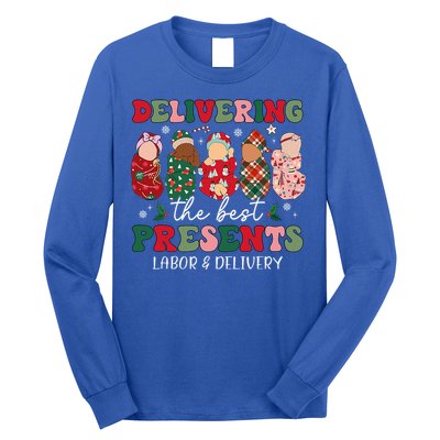 Delivering The Best Presents Labor Delivery Nurse Christmas Long Sleeve Shirt