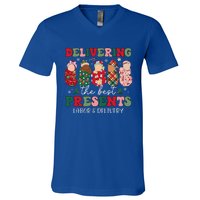 Delivering The Best Presents Labor Delivery Nurse Christmas V-Neck T-Shirt