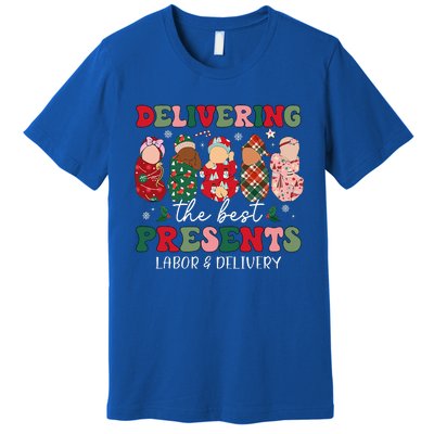 Delivering The Best Presents Labor Delivery Nurse Christmas Premium T-Shirt