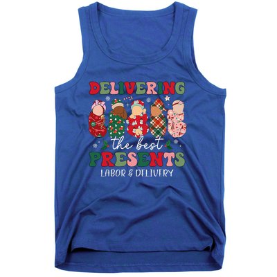 Delivering The Best Presents Labor Delivery Nurse Christmas Tank Top