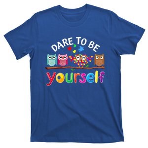 Dare To Be Yourself Cute Night Owls Autism Awareness Month Gift T-Shirt